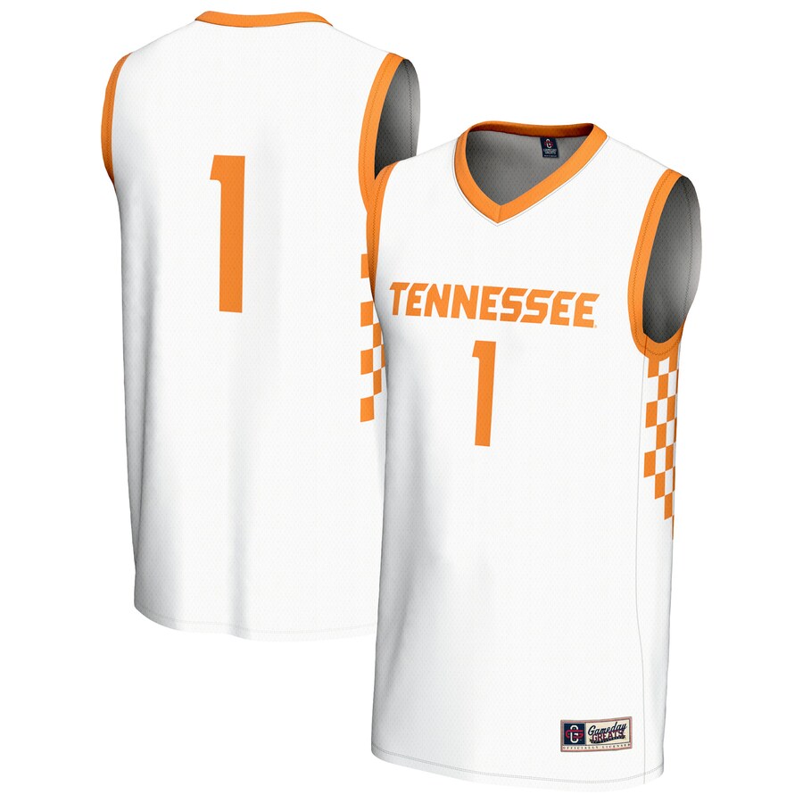 Unisex GameDay Greats #1 White Tennessee Volunteers Lightweight Women's Basketball Fashion Jersey - Jersey