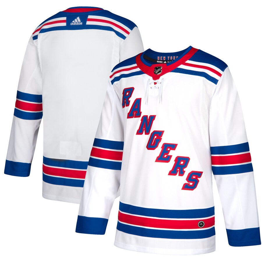 Men's New York Rangers adidas White Away Authentic Blank Jersey - Jersey