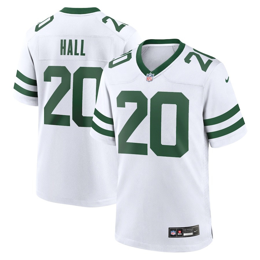 Men's New York Jets Breece Hall Nike Legacy White Game Jersey - Jersey
