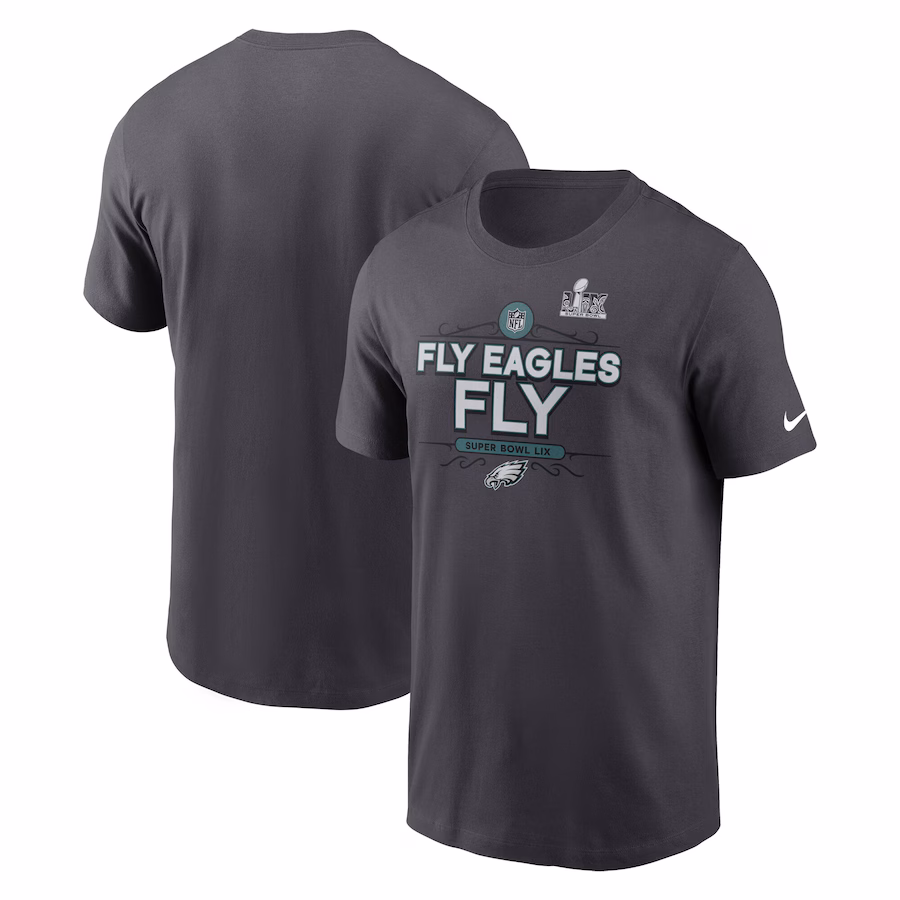 Men's Philadelphia Eagles  Nike Anthracite Super Bowl LIX Local T-Shirt - Jersey