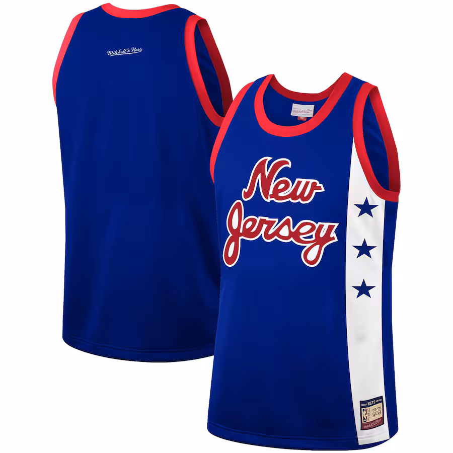 Men's New Jersey Nets Mitchell & Ness Blue Hardwood Classics Team Heritage Fashion Jersey - Jersey