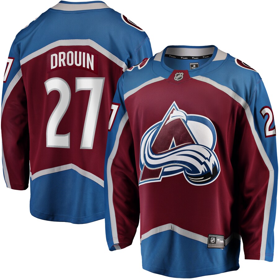 Men's Colorado Avalanche Jonathan Drouin Fanatics Branded Maroon Home Breakaway Jersey - Jersey