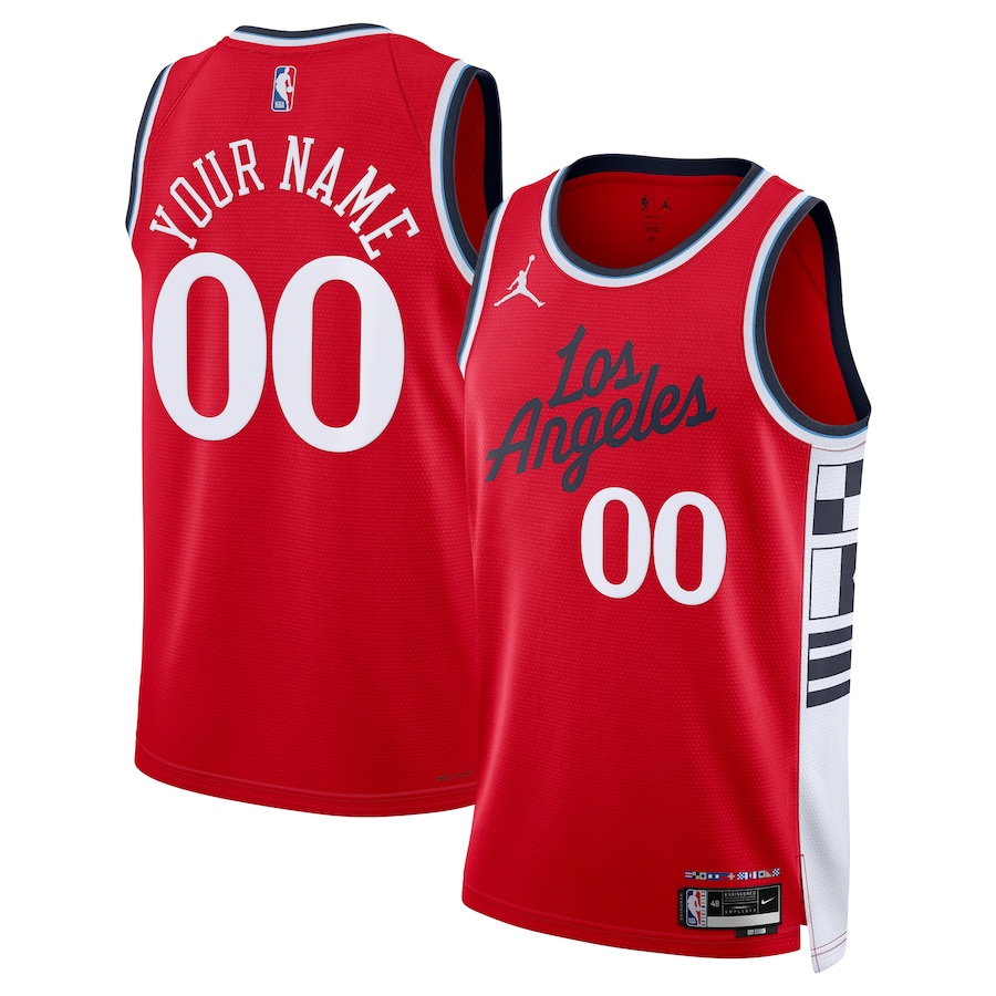 Unisex LA Clippers Jordan Brand Red 2024/25 Custom Swingman Jersey - Statement Edition - Jersey