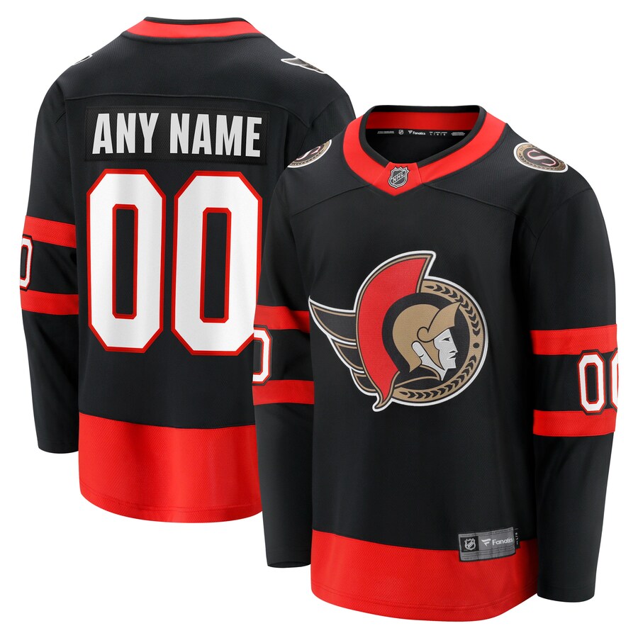 Men's Ottawa Senators Fanatics Branded Black 2020/21 Home Custom Breakaway Jersey - Jersey