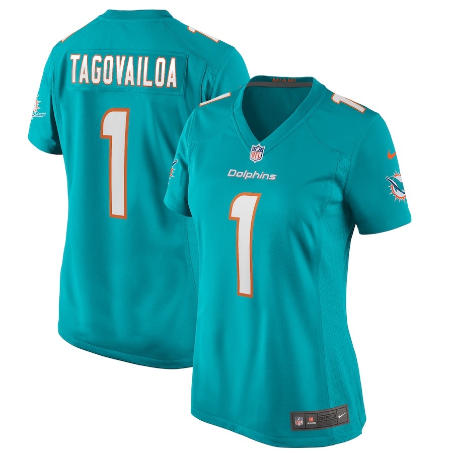 Women's Miami Dolphins Tua Tagovailoa Nike Aqua Game Jersey - Jersey