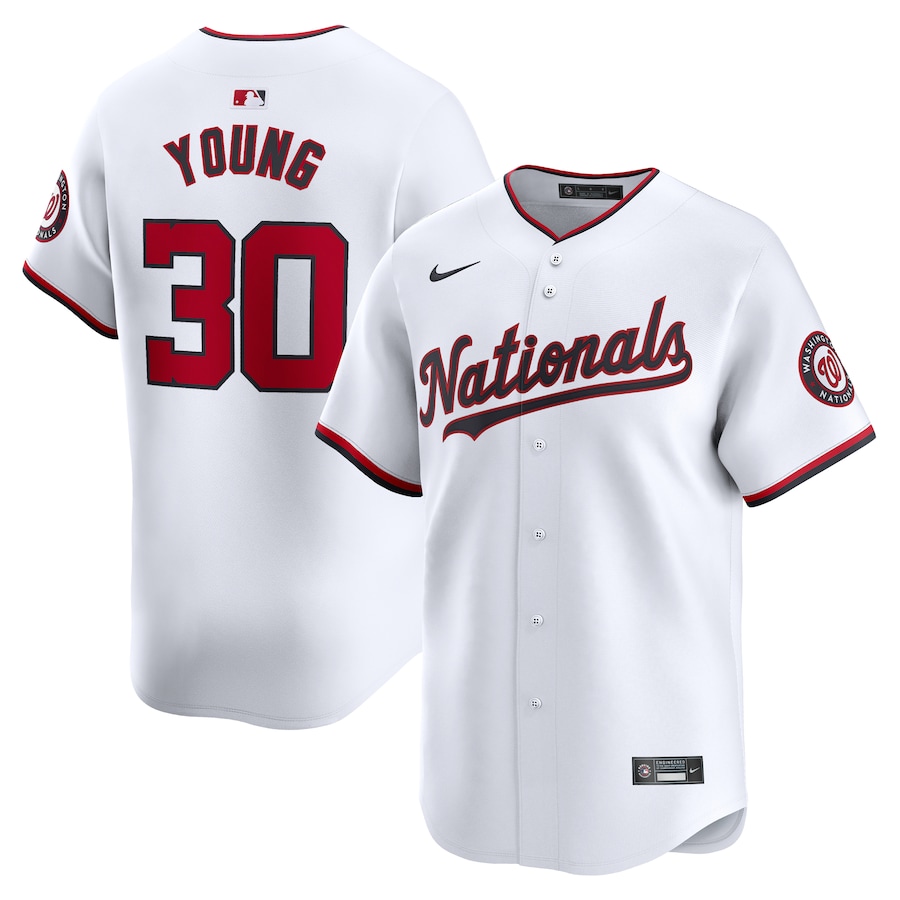 Men's Washington Nationals Jacob Young Nike White Home Limited Player Jersey - Jersey