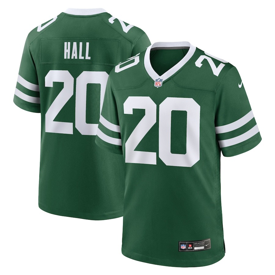 Men's New York Jets Breece Hall Nike Legacy Green Game Jersey - Jersey