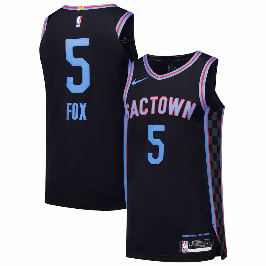 Men's Sacramento Kings De'Aaron Fox Nike Black Authentic Player Jersey - City Edition - Jersey