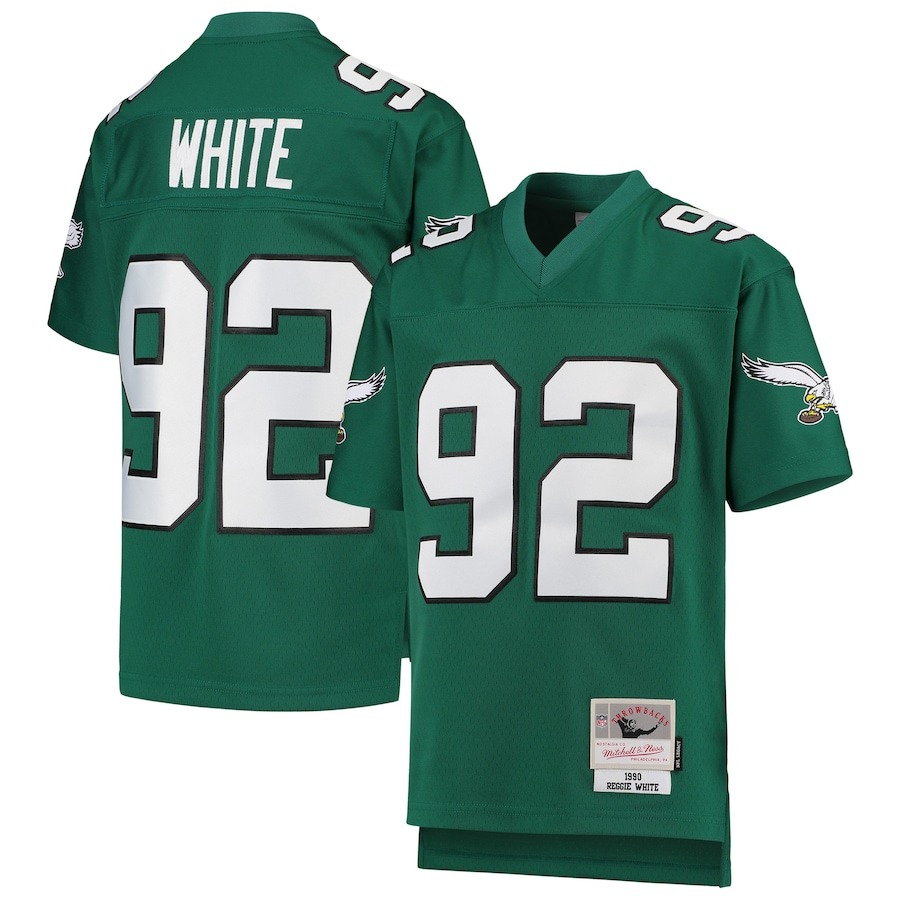 Youth Philadelphia Eagles Reggie White Mitchell & Ness Green 1990 Legacy Retired Player Jersey - Jersey