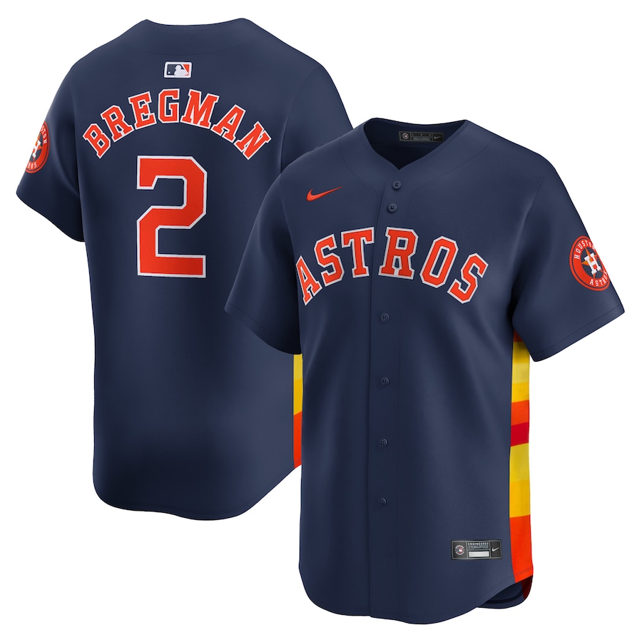 Men's Houston Astros Alex Bregman Nike Navy Alternate Limited Player Jersey - Jersey