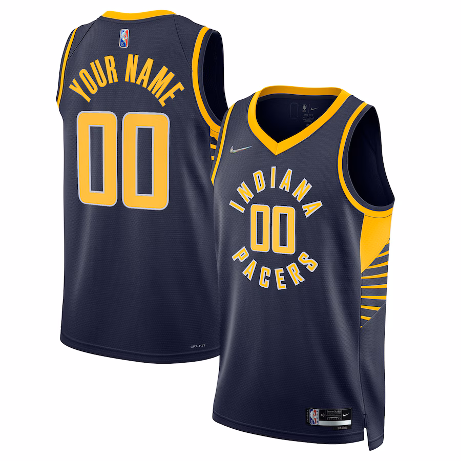 Men's Indiana Pacers Nike Navy 2021/22 Diamond Swingman Custom Jersey - Icon Edition - Jersey