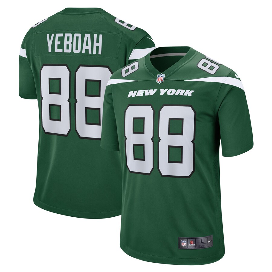 Men's New York Jets Kenny Yeboah Nike Gotham Green Game Player Jersey - Jersey