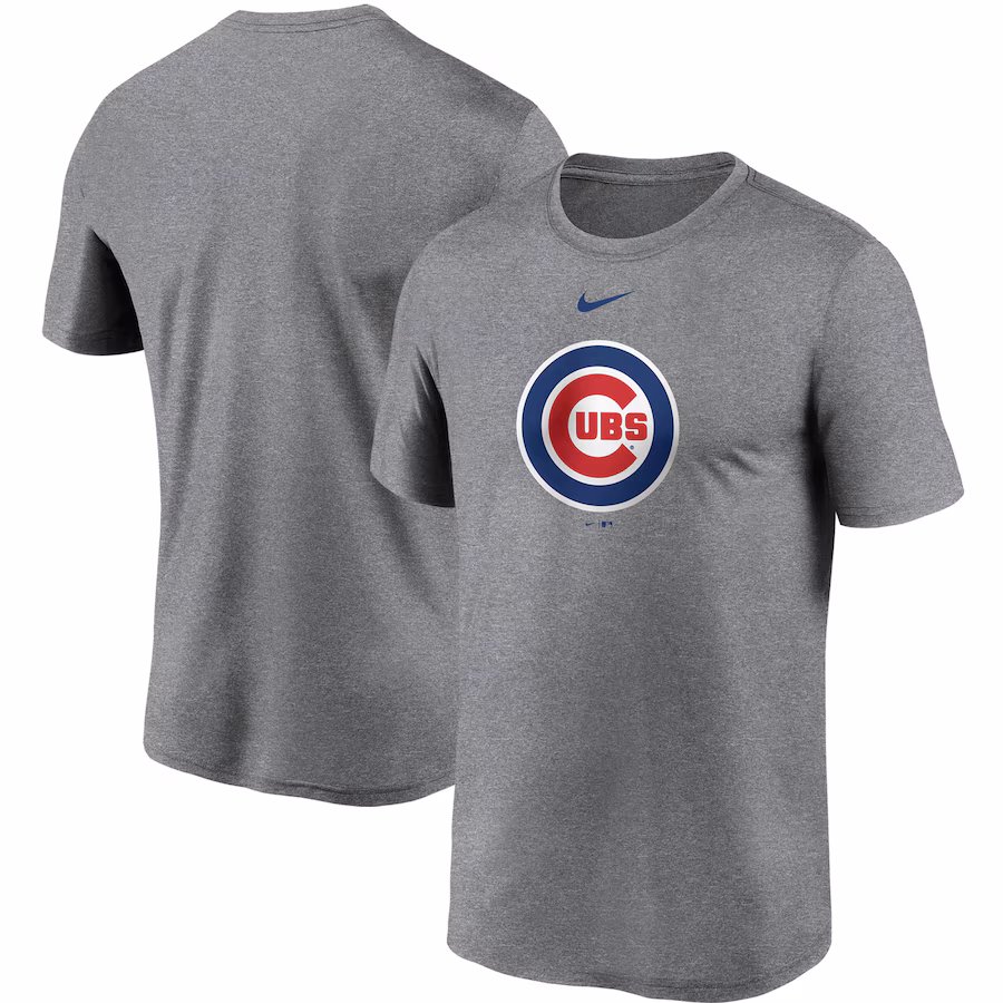 Men's Chicago Cubs Nike Gray Large Logo Legend Performance T-Shirt - Jersey
