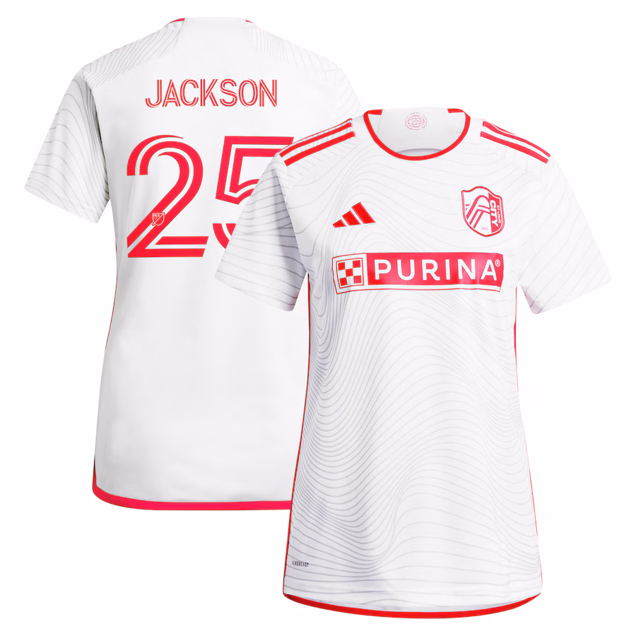 Women's St. Louis City SC Aziel Jackson adidas White 2024 The Confluence Kit Replica Player Jersey - Jersey