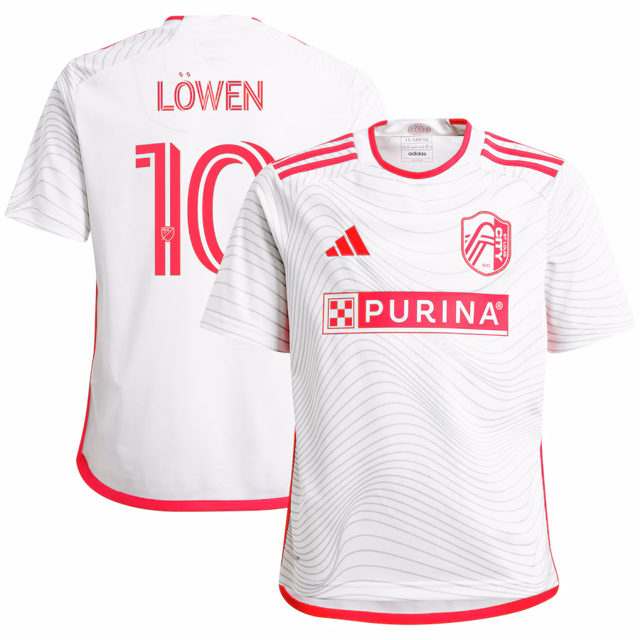 Youth St. Louis City SC Eduard Löwen adidas White 2024 The Confluence Kit Replica Player Jersey - Jersey