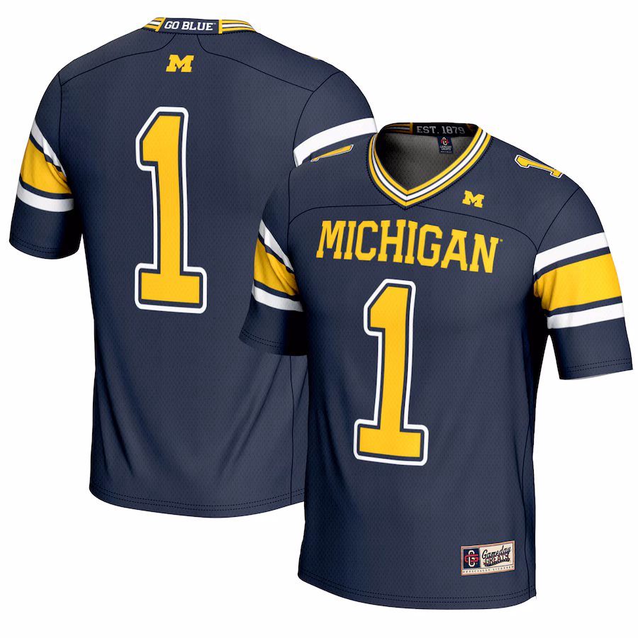 Youth GameDay Greats #1 Navy Michigan Wolverines Football Jersey - Jersey