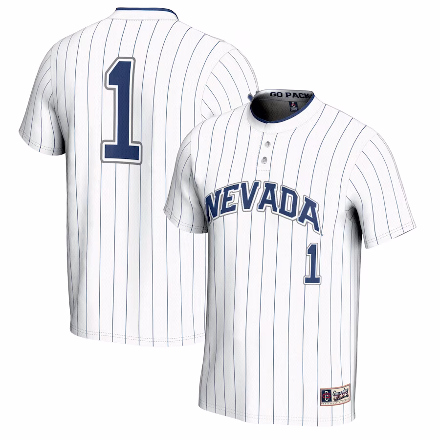 #1 Nevada Wolf Pack GameDay Greats Unisex Lightweight Softball Jersey - White - Jersey