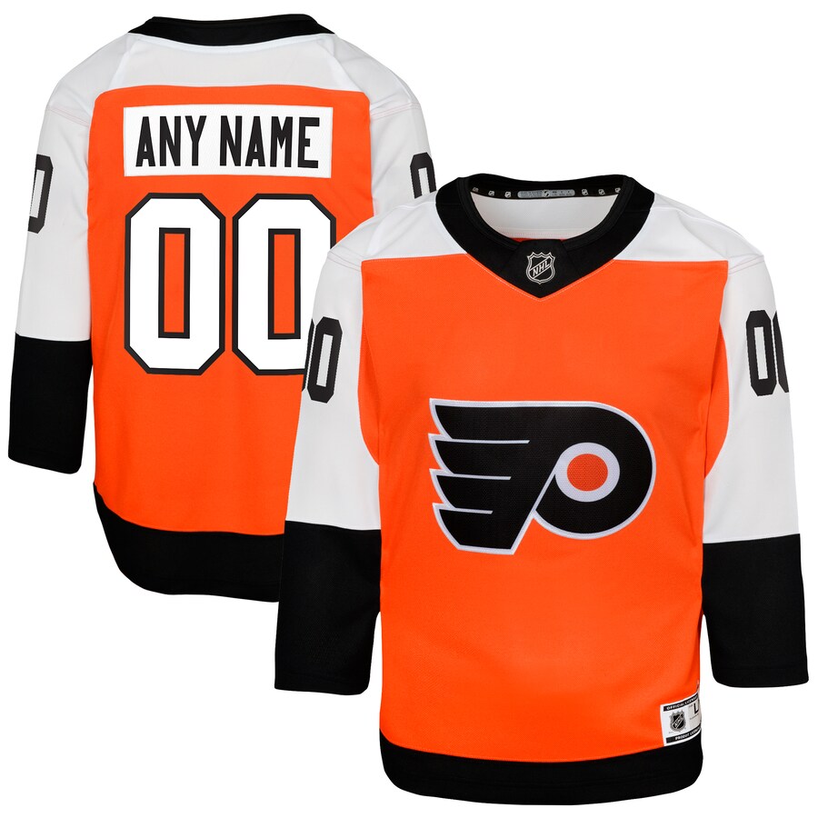 Youth Philadelphia Flyers Burnt Orange Home Premier Custom Jersey - Jersey