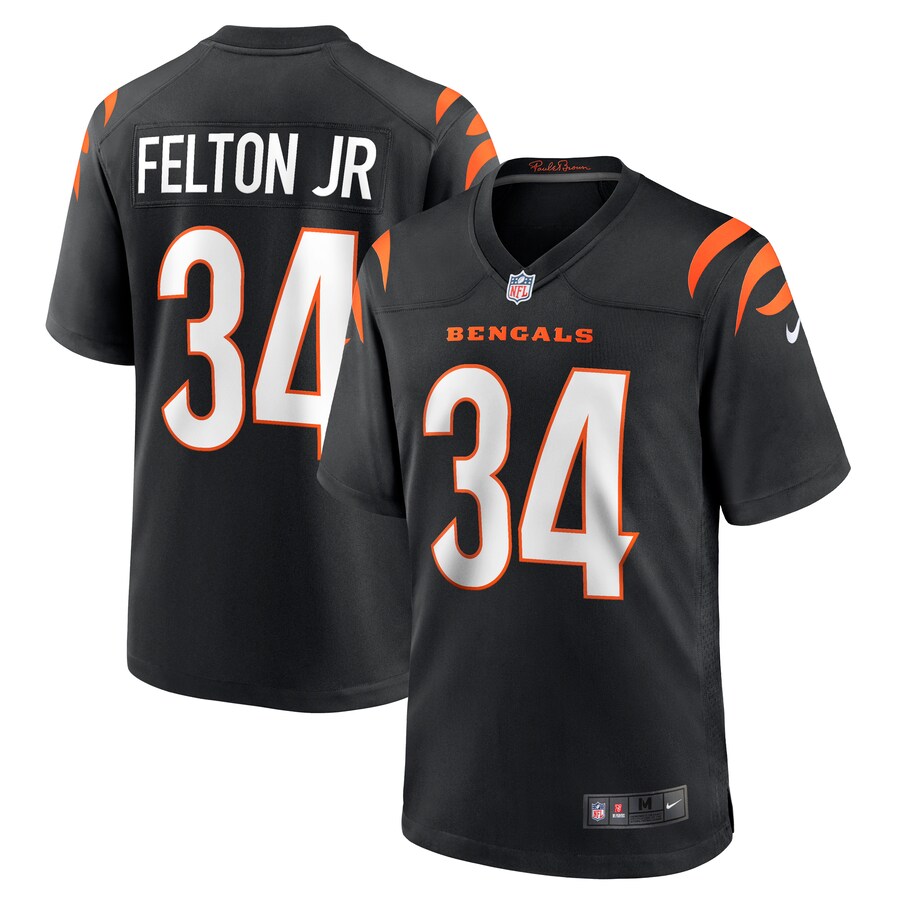 Men's Cincinnati Bengals Demetric Felton Jr. Nike  Black Team Game Jersey - Jersey