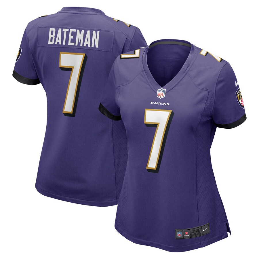 Women's Baltimore Ravens Rashod Bateman Nike Purple Game Jersey - Jersey