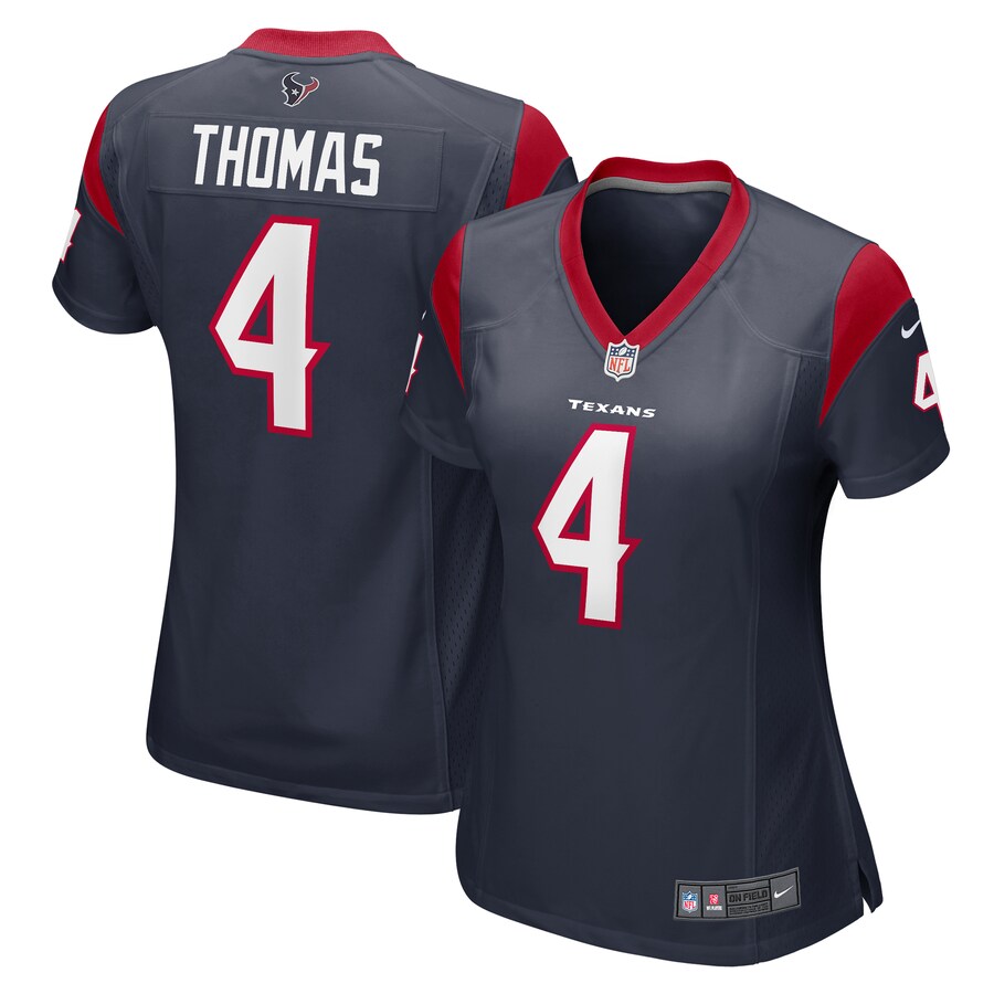 Women's Houston Texans Tavierre Thomas Nike  Navy Team Game Jersey - Jersey