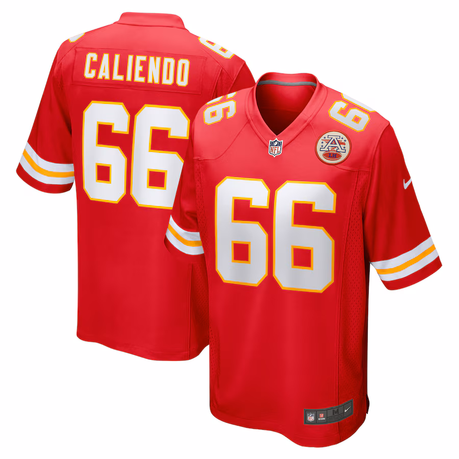 Men's Kansas City Chiefs Mike Caliendo Nike Red Game Player Jersey - Jersey