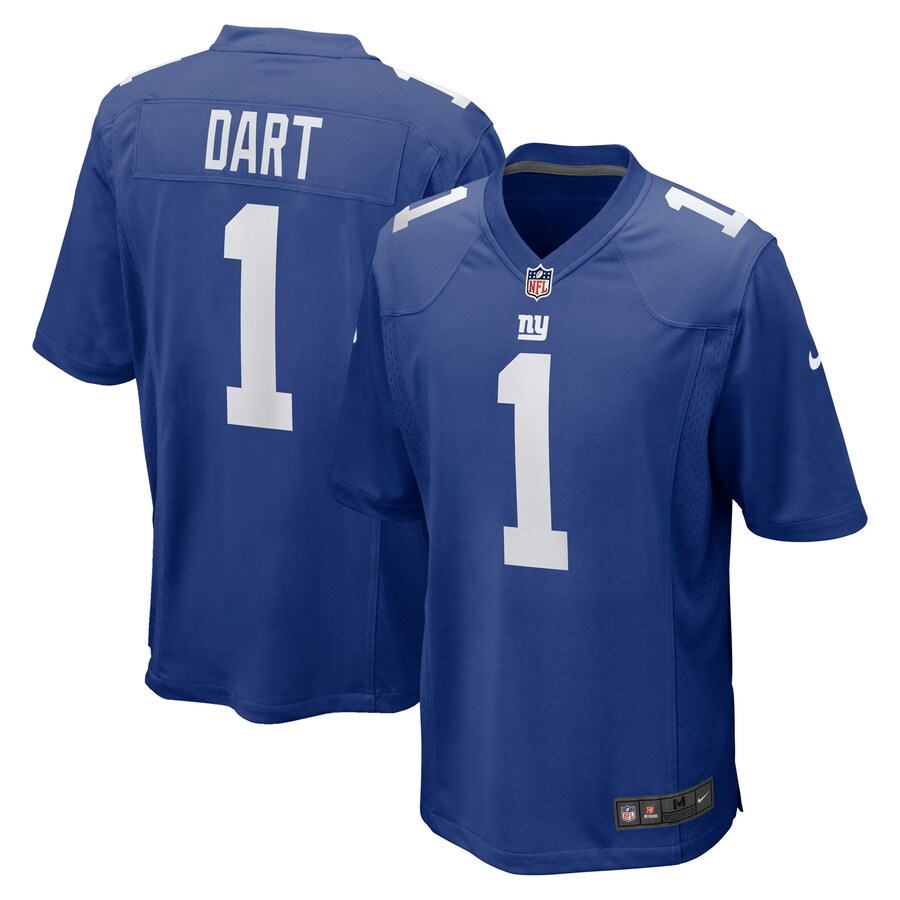 Men's New York Giants Jaxson Dart Nike Royal 2025 NFL Draft First Round Pick Game Jersey - Jersey