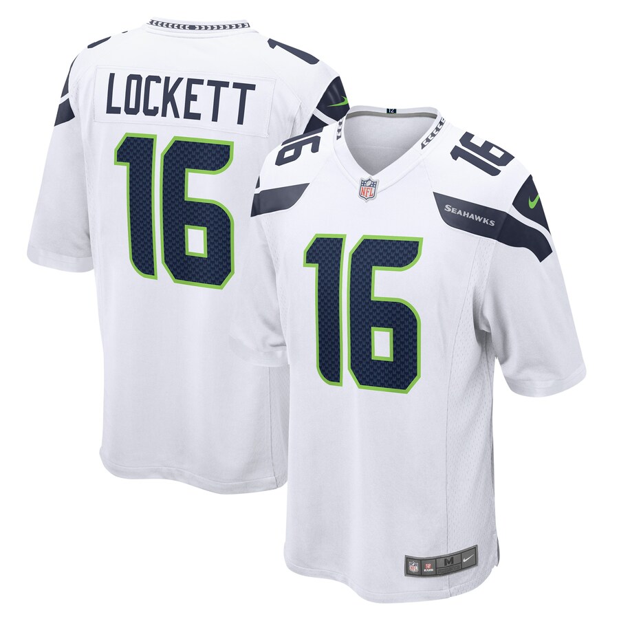 Men's Seattle Seahawks Tyler Lockett Nike White Game Jersey - Jersey