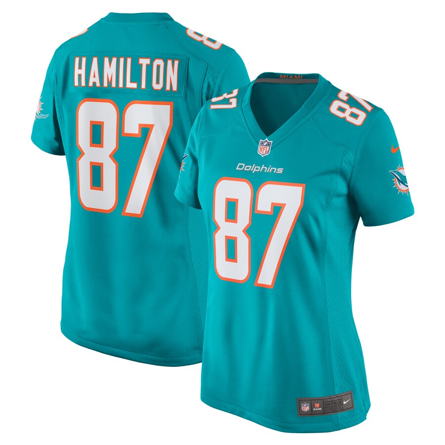 Women's Miami Dolphins DaeSean Hamilton Nike Aqua Home Game Player Jersey - Jersey