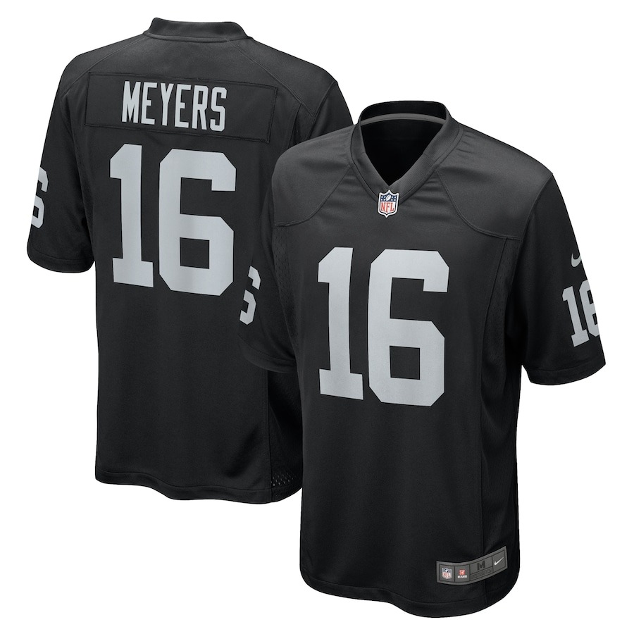 Men's Las Vegas Raiders Jakobi Meyers Nike Black Game Player Jersey - Jersey