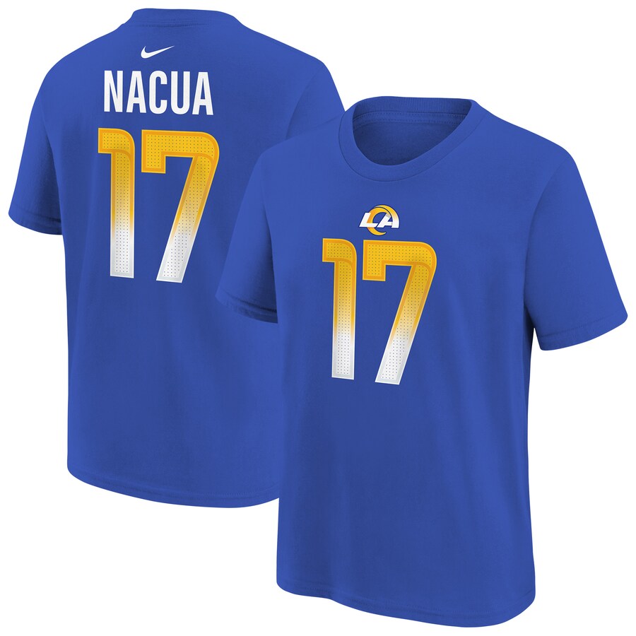 Youth Los Angeles Rams Puka Nacua Royal Nike Player Name & Number T-Shirt - Jersey