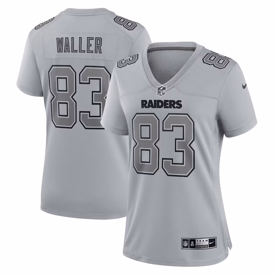 Women's Las Vegas Raiders Darren Waller Nike Gray Atmosphere Fashion Game Jersey - Jersey