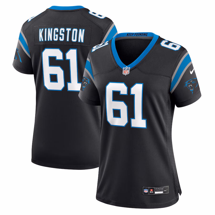 Women's Carolina Panthers Jarrett Kingston Nike Black Game Jersey - Jersey
