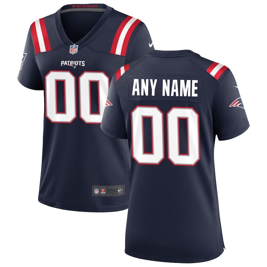 Women's New England Patriots Nike Navy Custom Game Jersey - Jersey