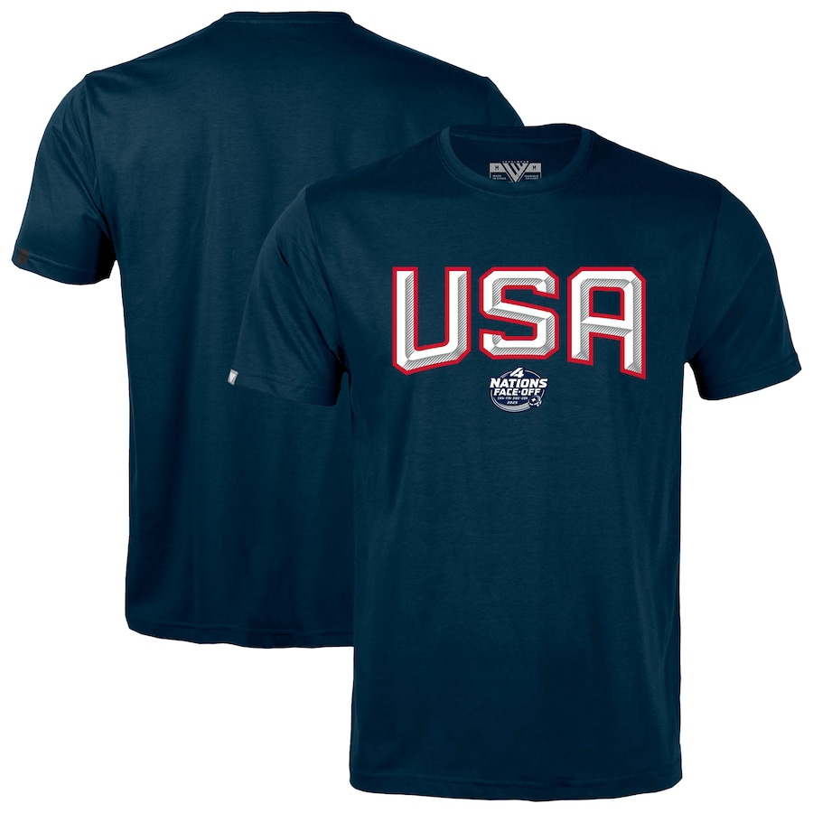 Men's USA Levelwear Navy 2025 4 Nations Face-Off Richmond T-Shirt - Jersey