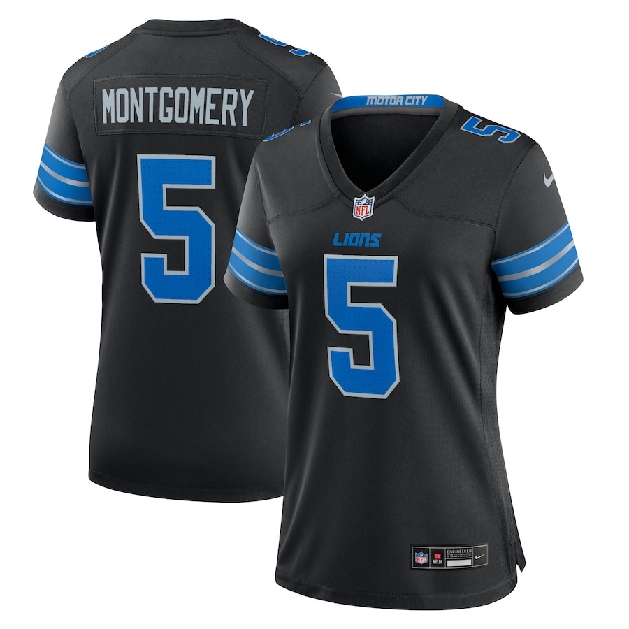 Women's Detroit Lions David Montgomery Nike Black 2nd Alternate Game Jersey - Jersey