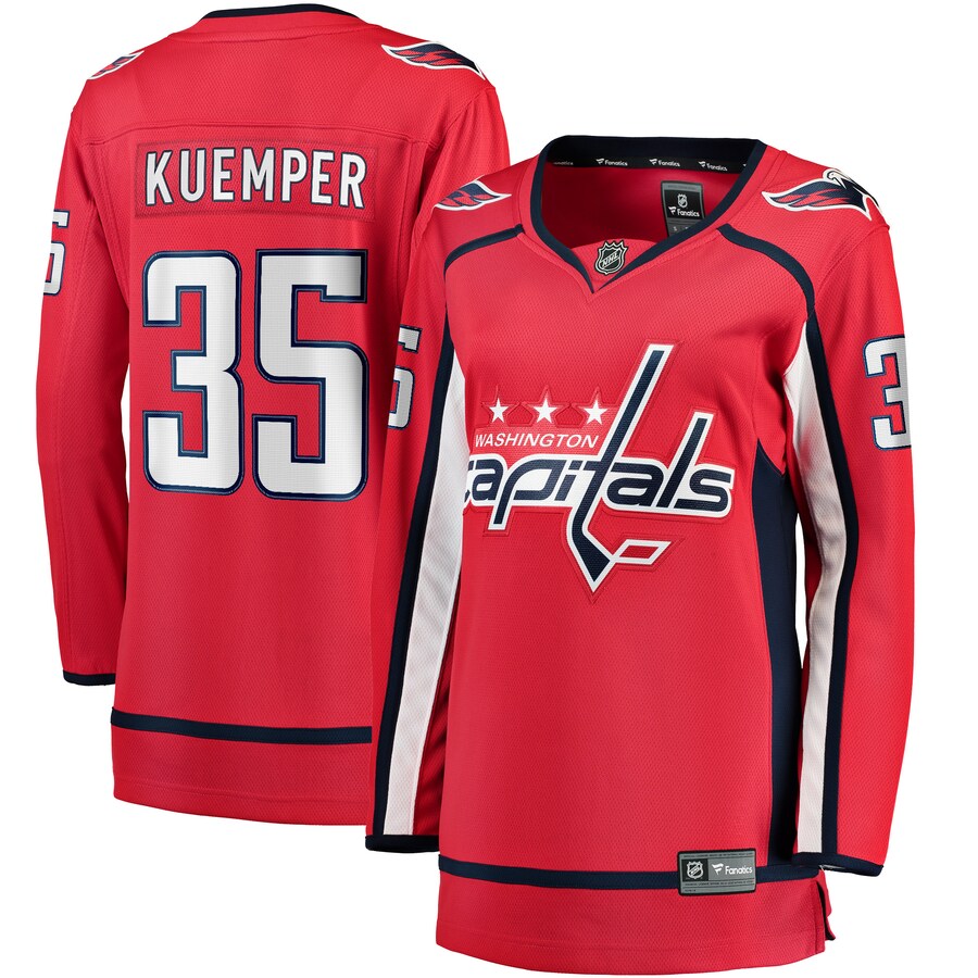 Women's Washington Capitals Darcy Kuemper Fanatics Branded Red Home Breakaway Player Jersey - Jersey