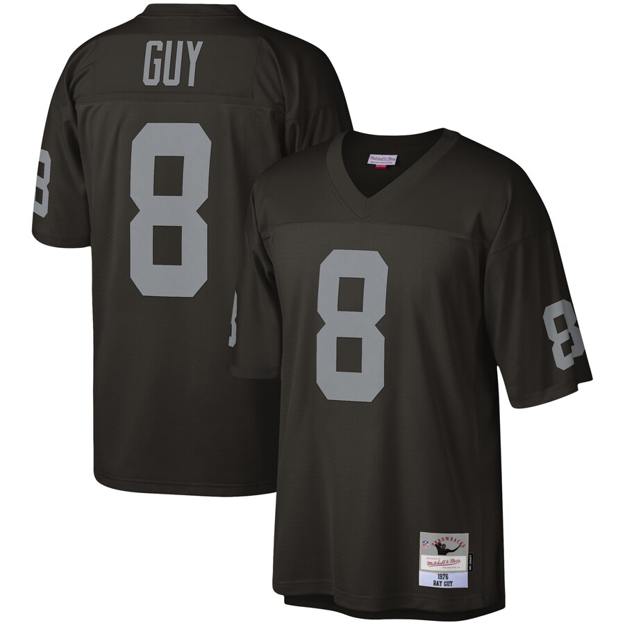 Men's Las Vegas Raiders Ray Guy Mitchell & Ness Black Legacy Replica Jersey - Jersey