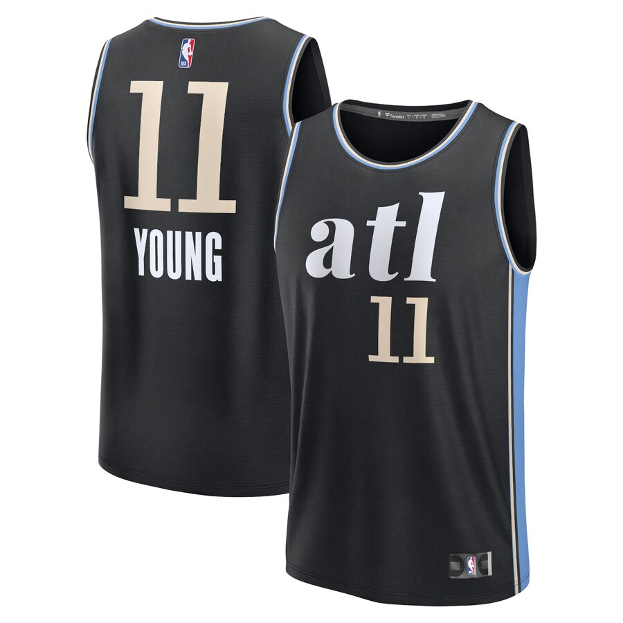 Men's Atlanta Hawks Trae Young Fanatics Black Fast Break Jersey - City Edition - Jersey