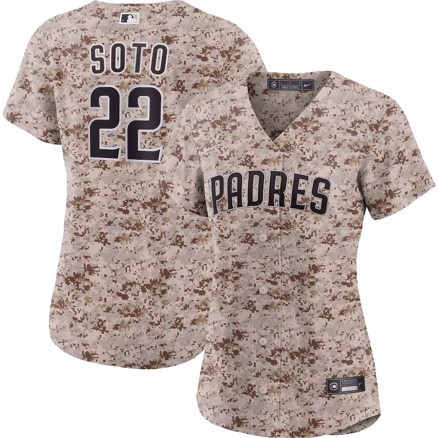 Women's San Diego Padres Juan Soto Nike Camo USMC Alternate Replica Player Jersey - Jersey