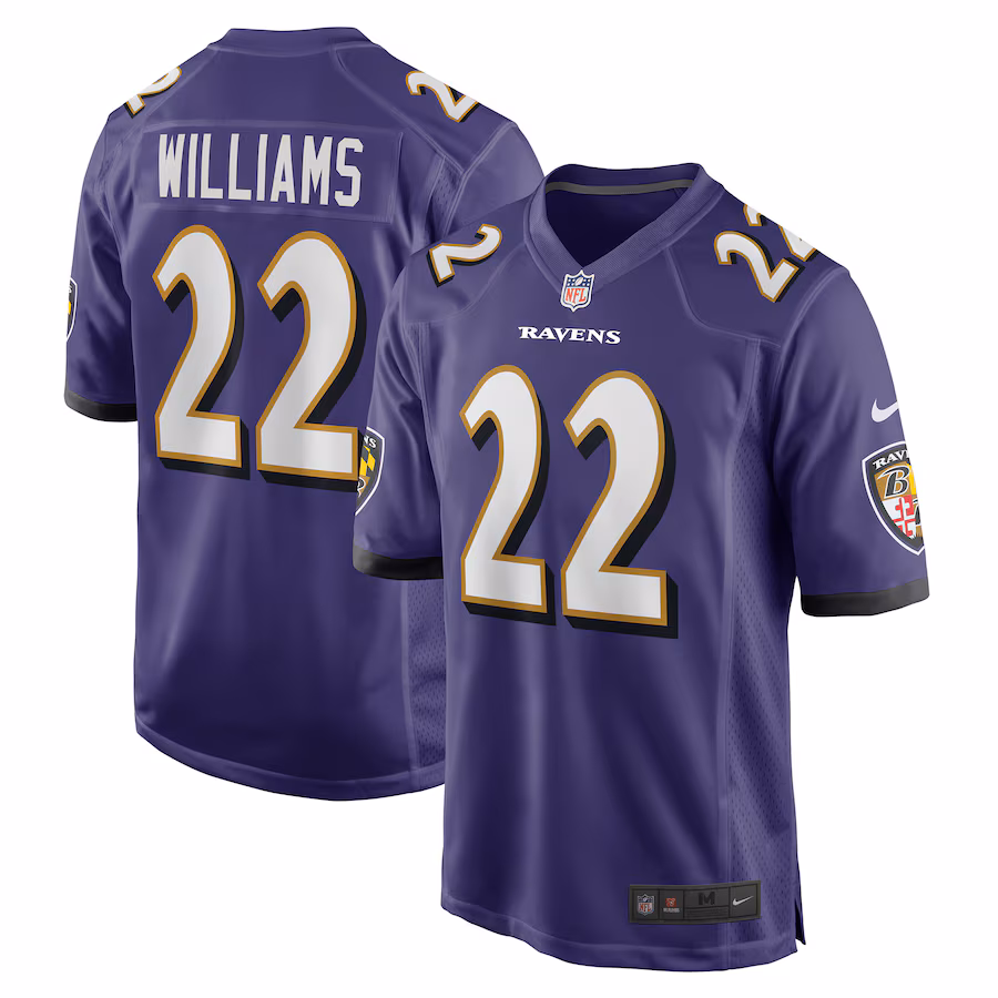 Men's Baltimore Ravens Damarion Williams Nike Purple Player Game Jersey - Jersey