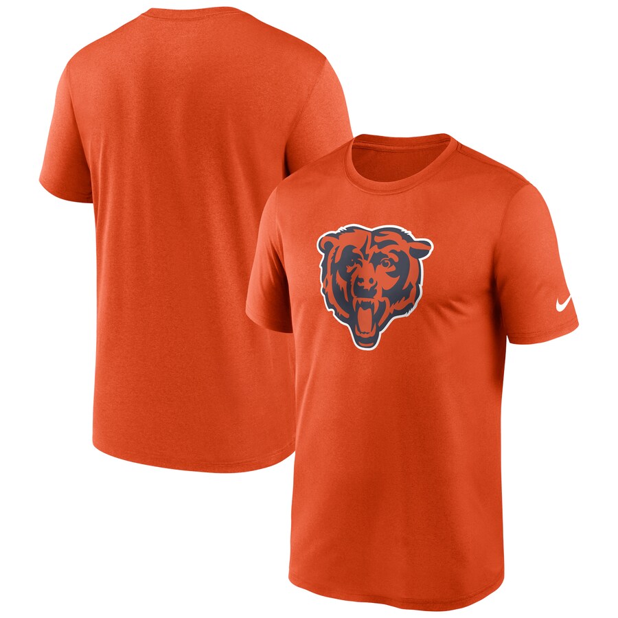 Men's Chicago Bears Nike Orange Legend Logo Performance T-Shirt - Jersey