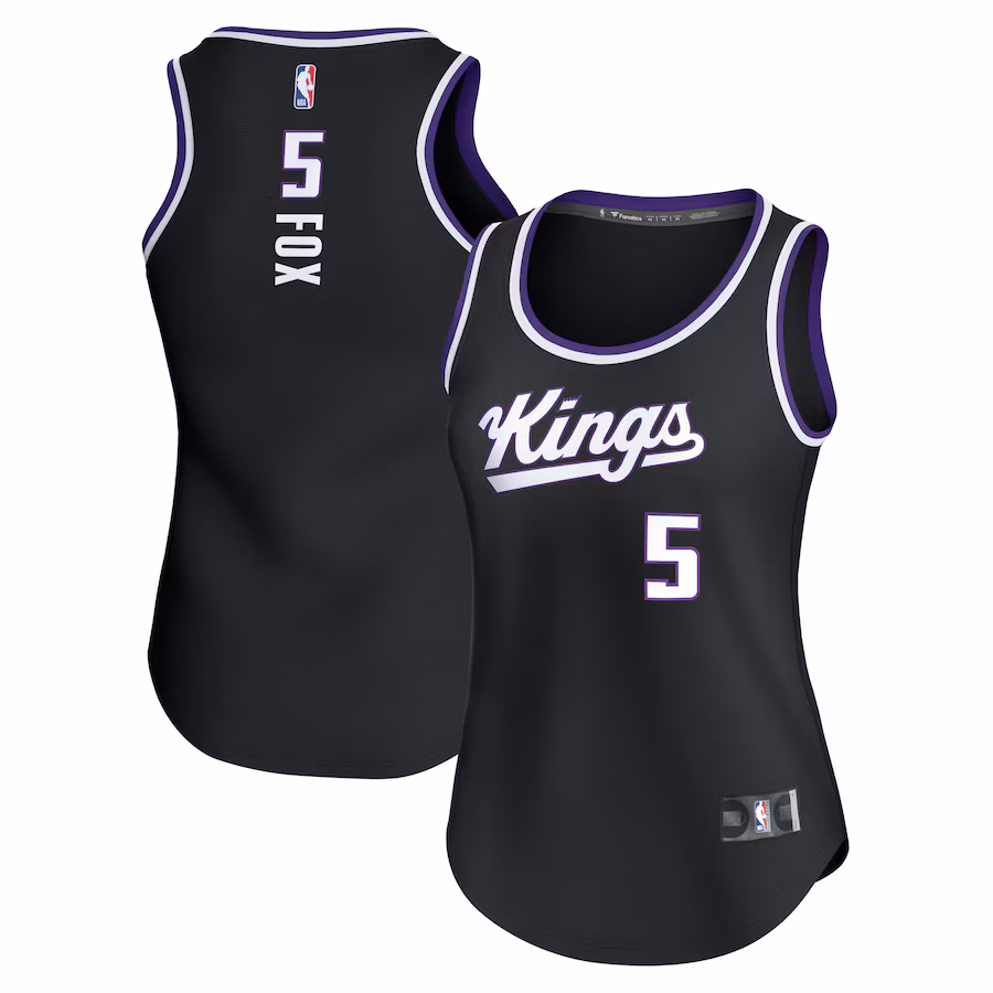 Women's Sacramento Kings De'Aaron Fox Fanatics Black Fast Break Player Jersey - Icon Edition - Jersey