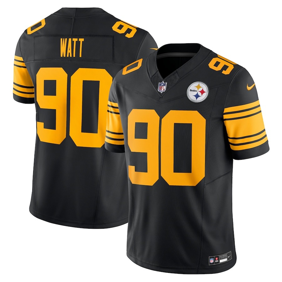 Men's Pittsburgh Steelers T.J. Watt Nike Black Vapor F.U.S.E. Limited Jersey - Jersey