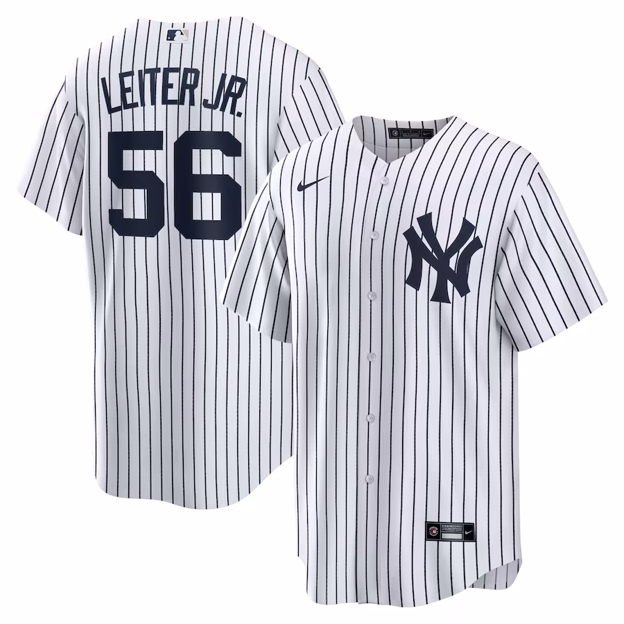 Men's New York Yankees Mark Leiter Jr. Nike White Home Replica Jersey - Jersey