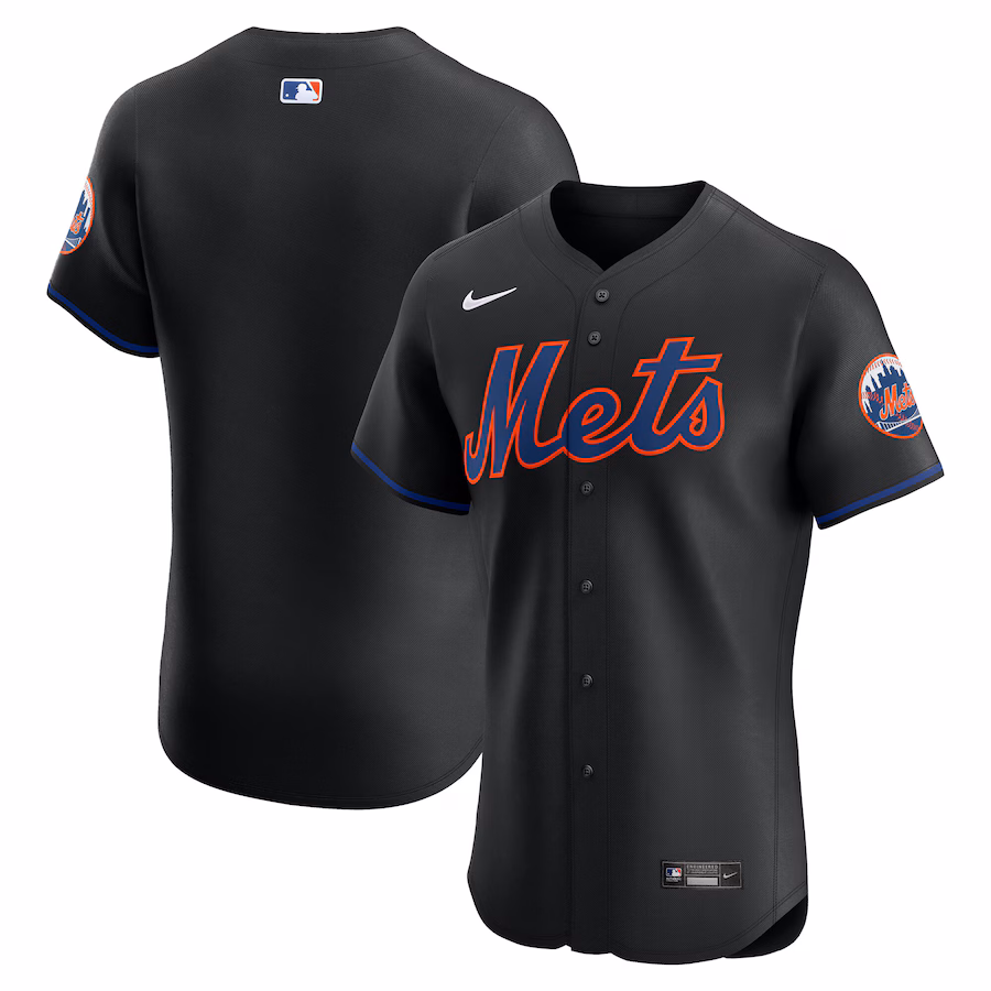 Men's New York Mets Nike Black Alternate Elite Jersey - Jersey