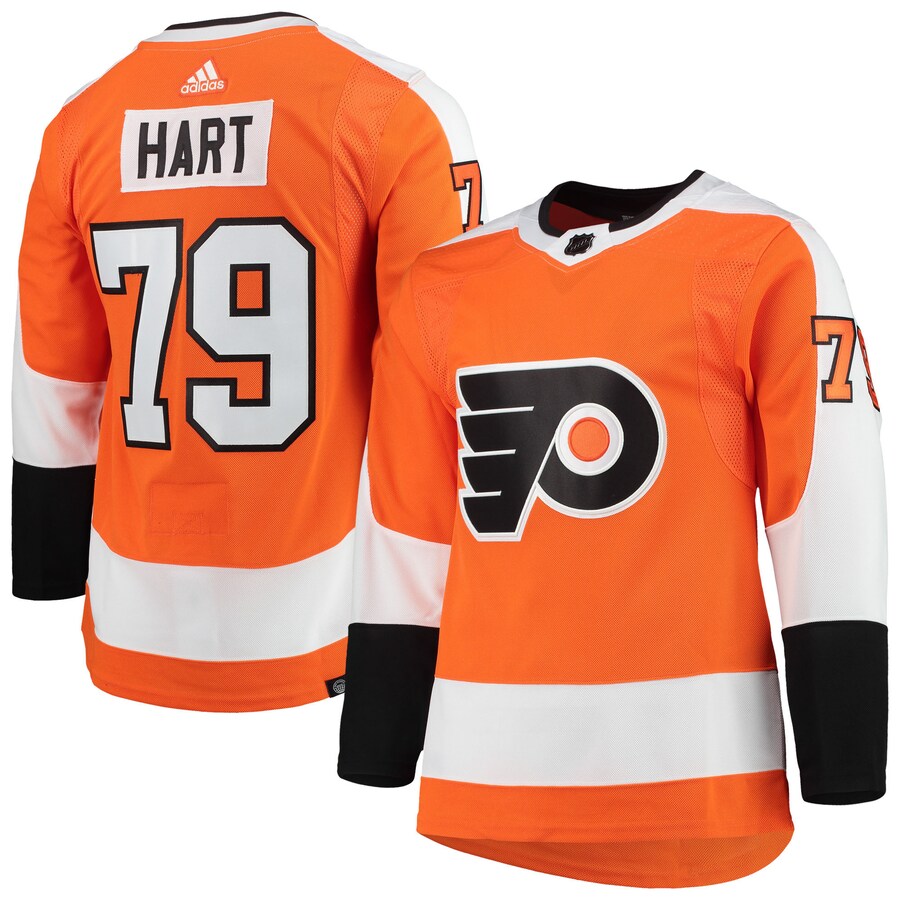 Men's Philadelphia Flyers Carter Hart adidas Orange Home Primegreen Authentic Pro Player Jersey - Jersey