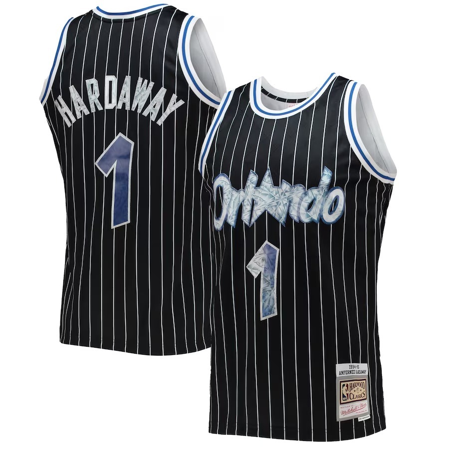 Men's Orlando Magic Penny Hardaway Mitchell & Ness Black 1996/97 Hardwood Classics NBA 75th Anniversary Diamond Swingman Jersey - Jersey