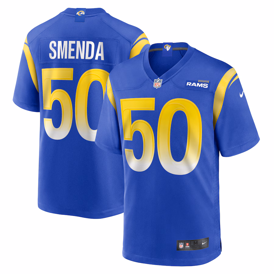Men's Los Angeles Rams Ryan Smenda Nike Royal Home Game Jersey - Jersey