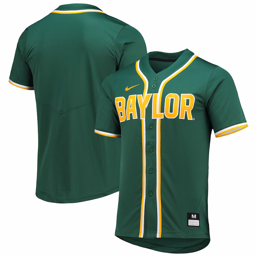 Men's Nike Green Baylor Bears Replica Baseball Jersey - Jersey